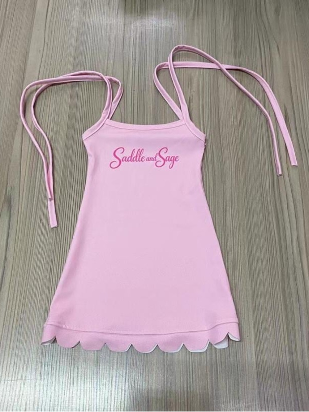 Saddle and Sage Pink Striped Matching Golf Dress - Women's & Girl's - Picture 5 of 13